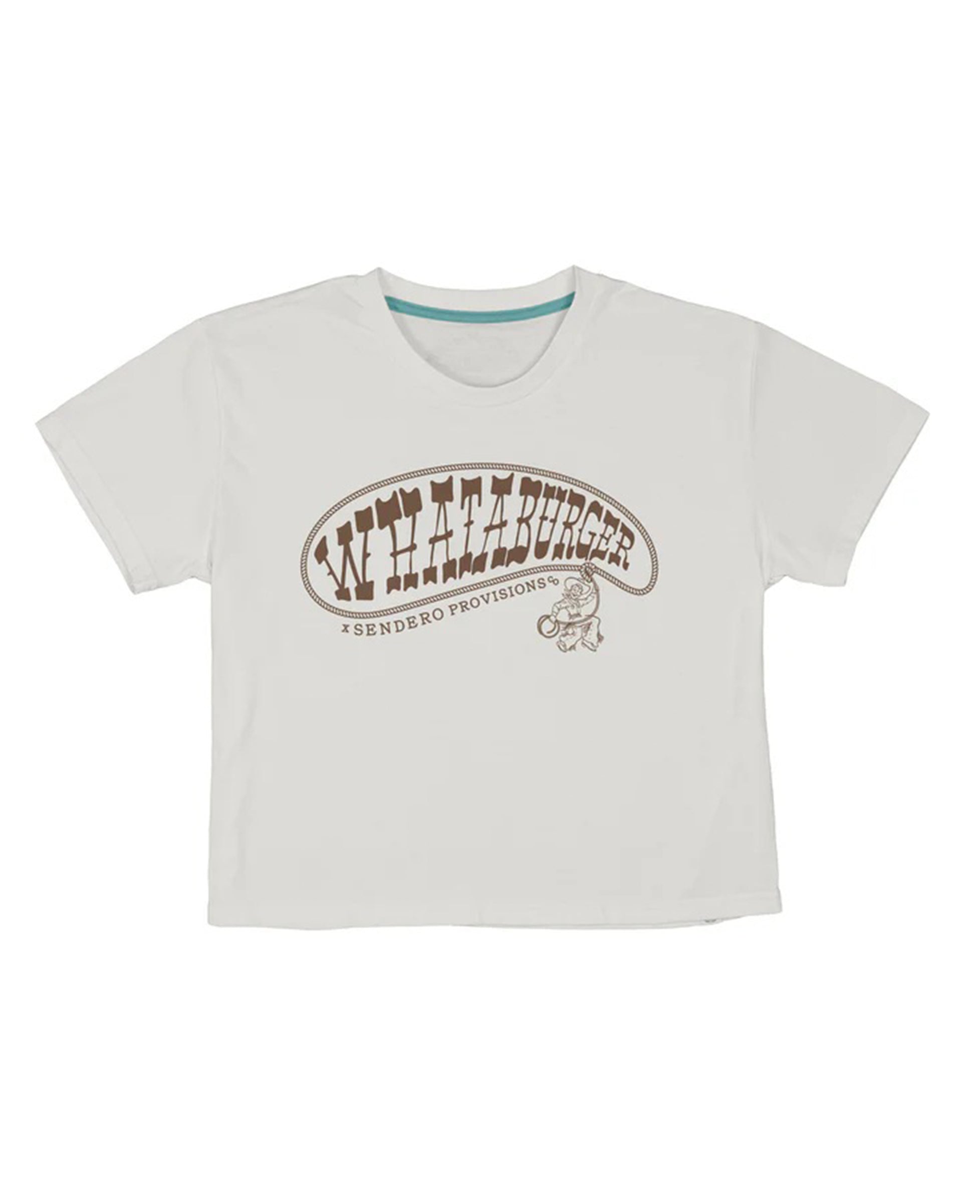 Sendero Provisions Co. Women's Whataburger x Sendero WhataRopin' Boxy Tee - Vintage White