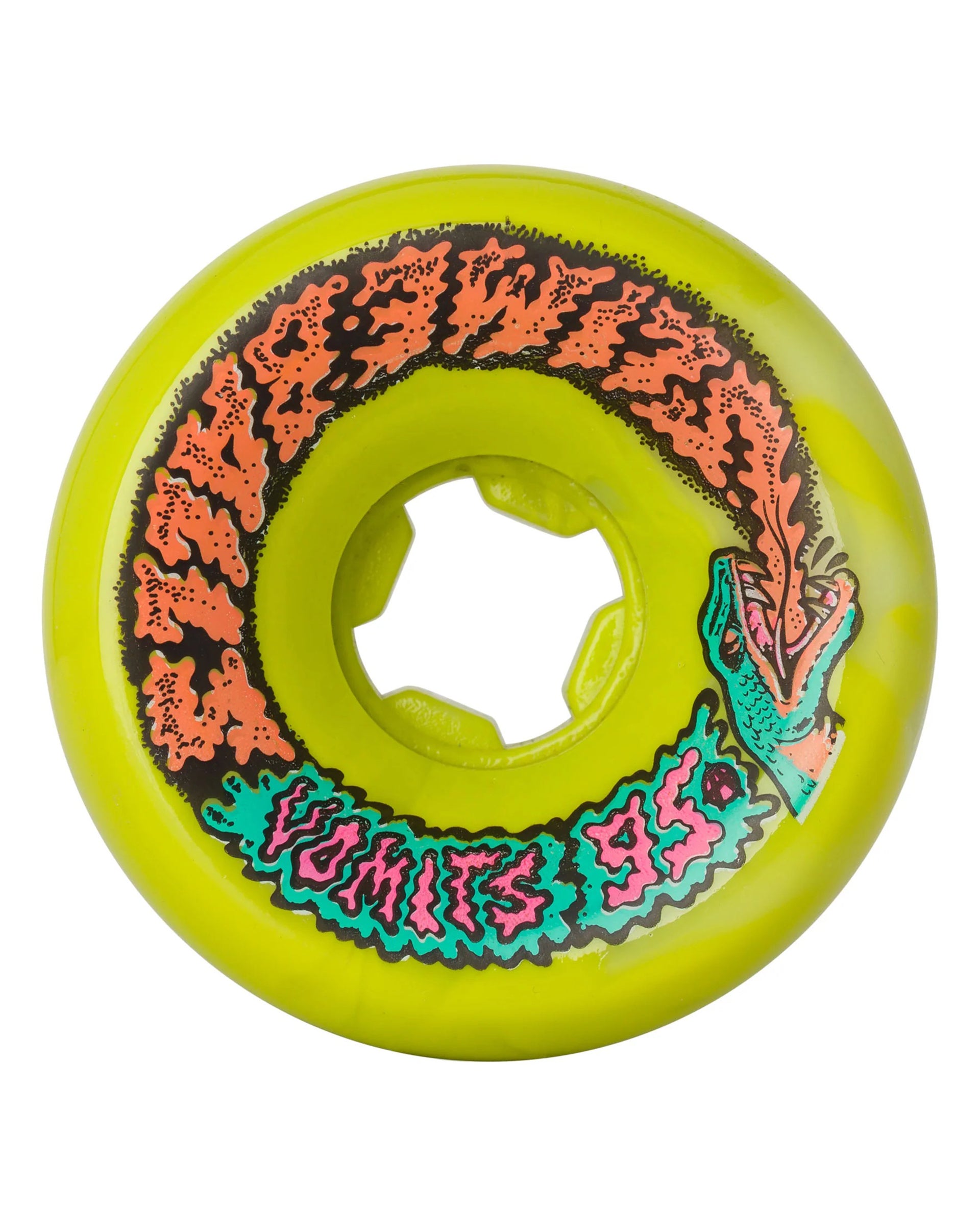 Snake Vomits 95a 60mm Wheels - Green White Swirl