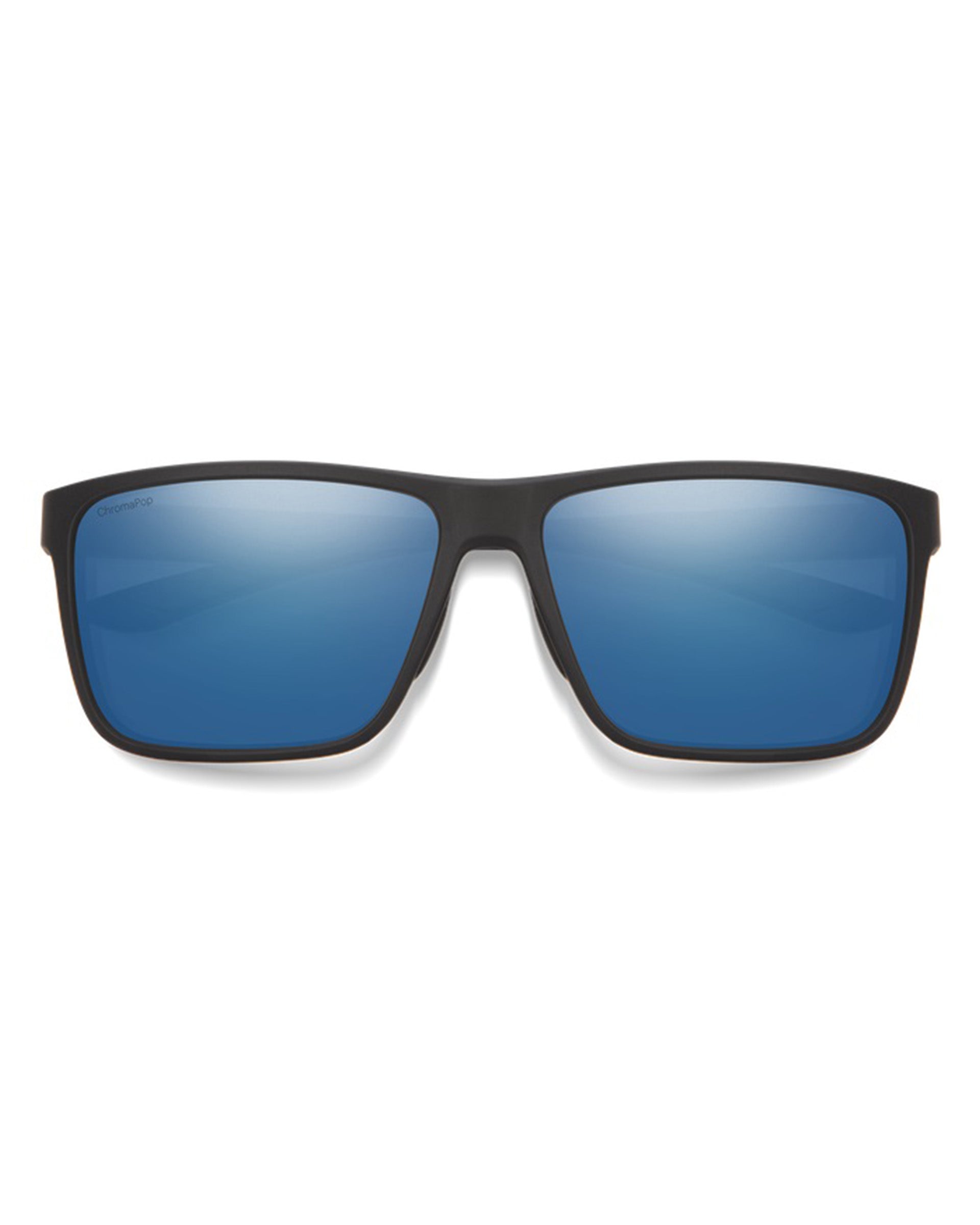 Smith Optics Riptide Sunglasses - Matte Black + ChromaPop Glass Polarized Blue Mirror