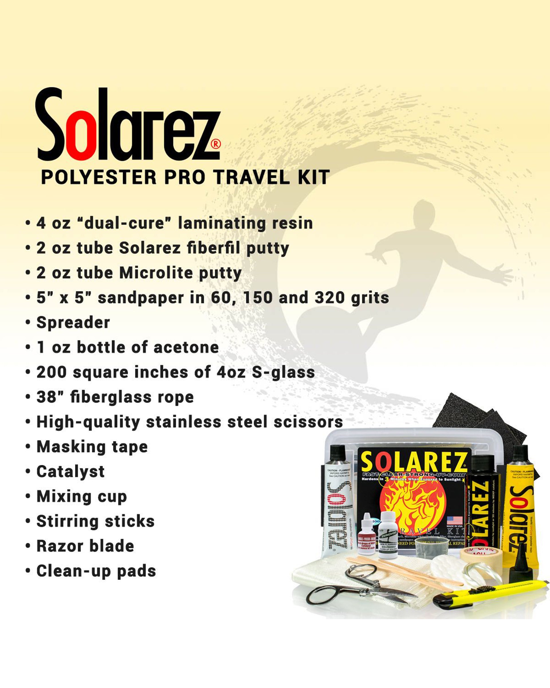 Solarez Polyester Pro Travel Kit