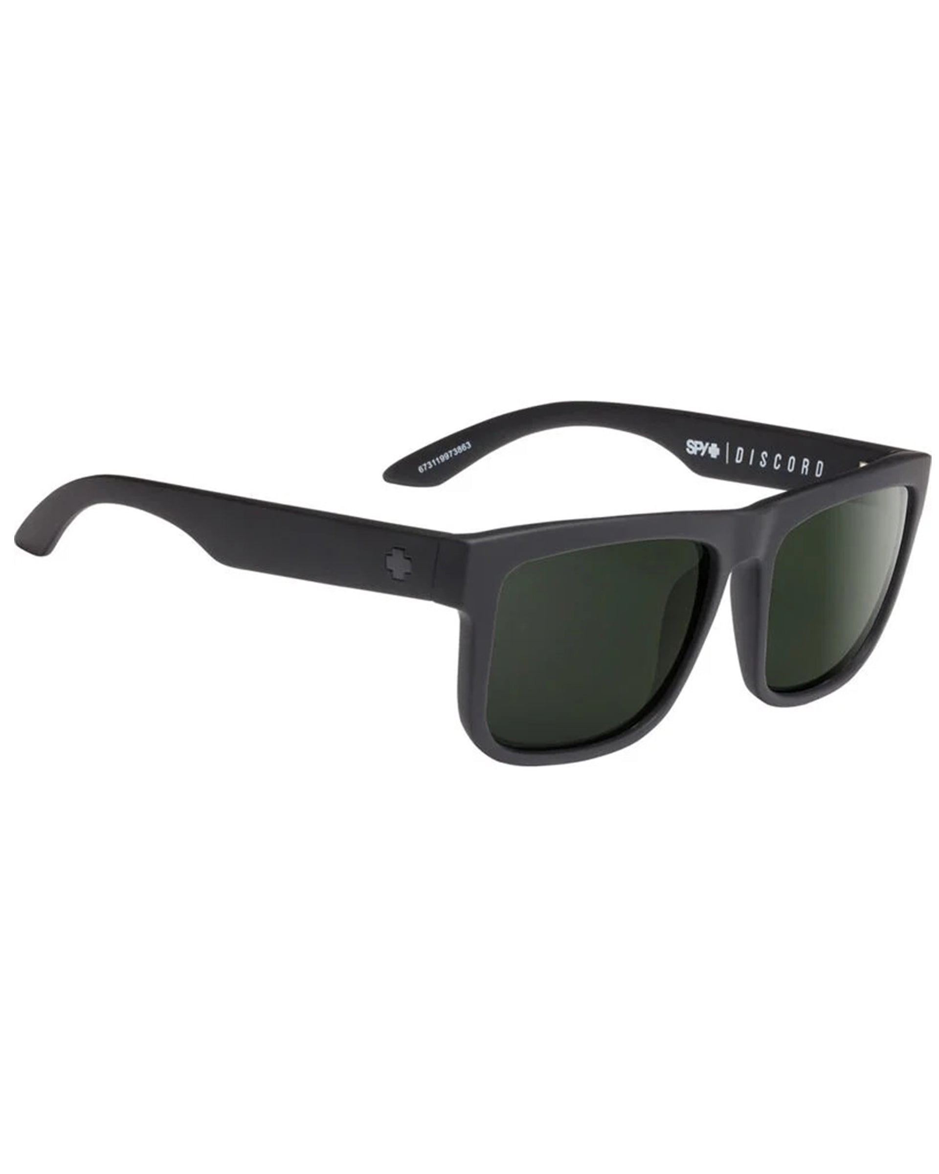 Spy Optics Discord Sunglasses - Soft Matte Black/Happy Grey Green Polar