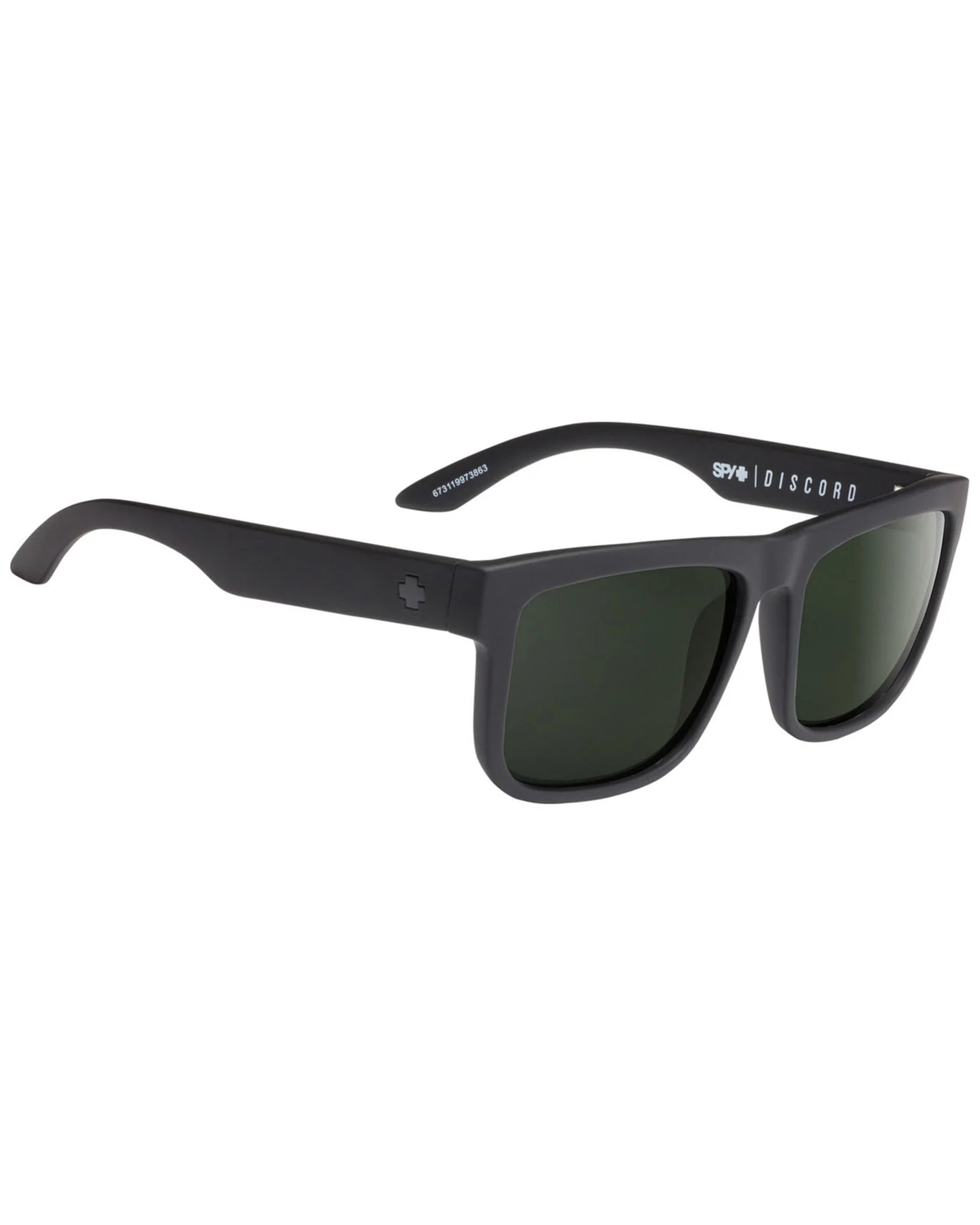 Spy Optics Discord Sunglasses - Soft Matte Black/Happy Grey Green