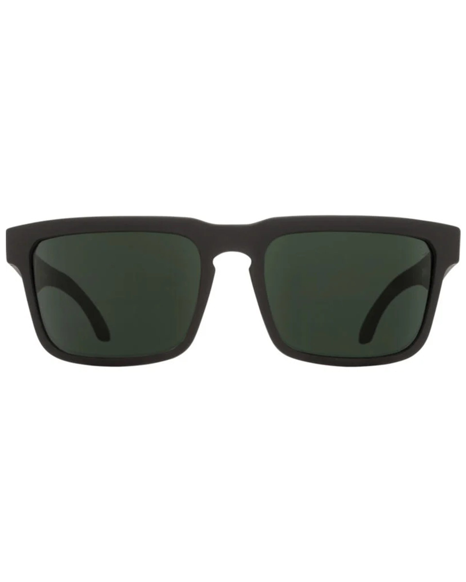 Spy Optics Helm Sunglasses - Black Soft Matte/HD Plus Grey Green