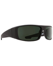 Spy Optics Logan Sunglasses - Black Soft Matte/Happy Grey Green Polar