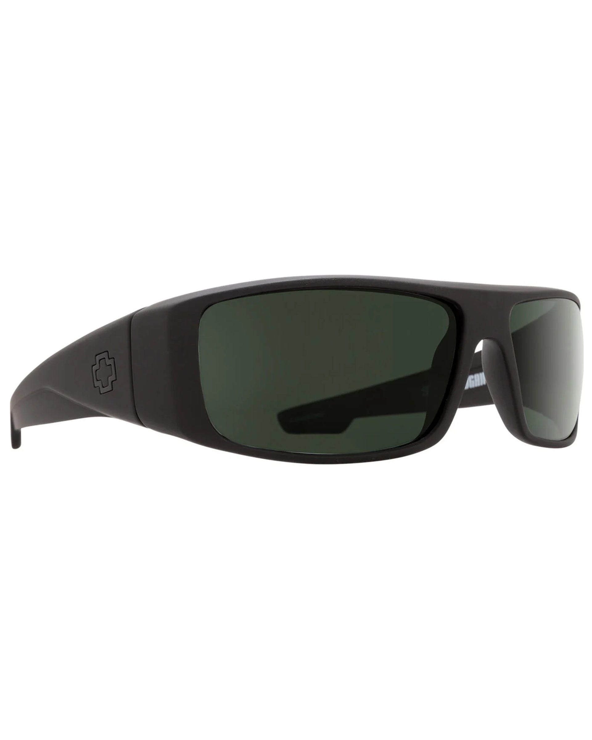Spy Optics Logan Sunglasses - Black Soft Matte/Happy Grey Green Polar