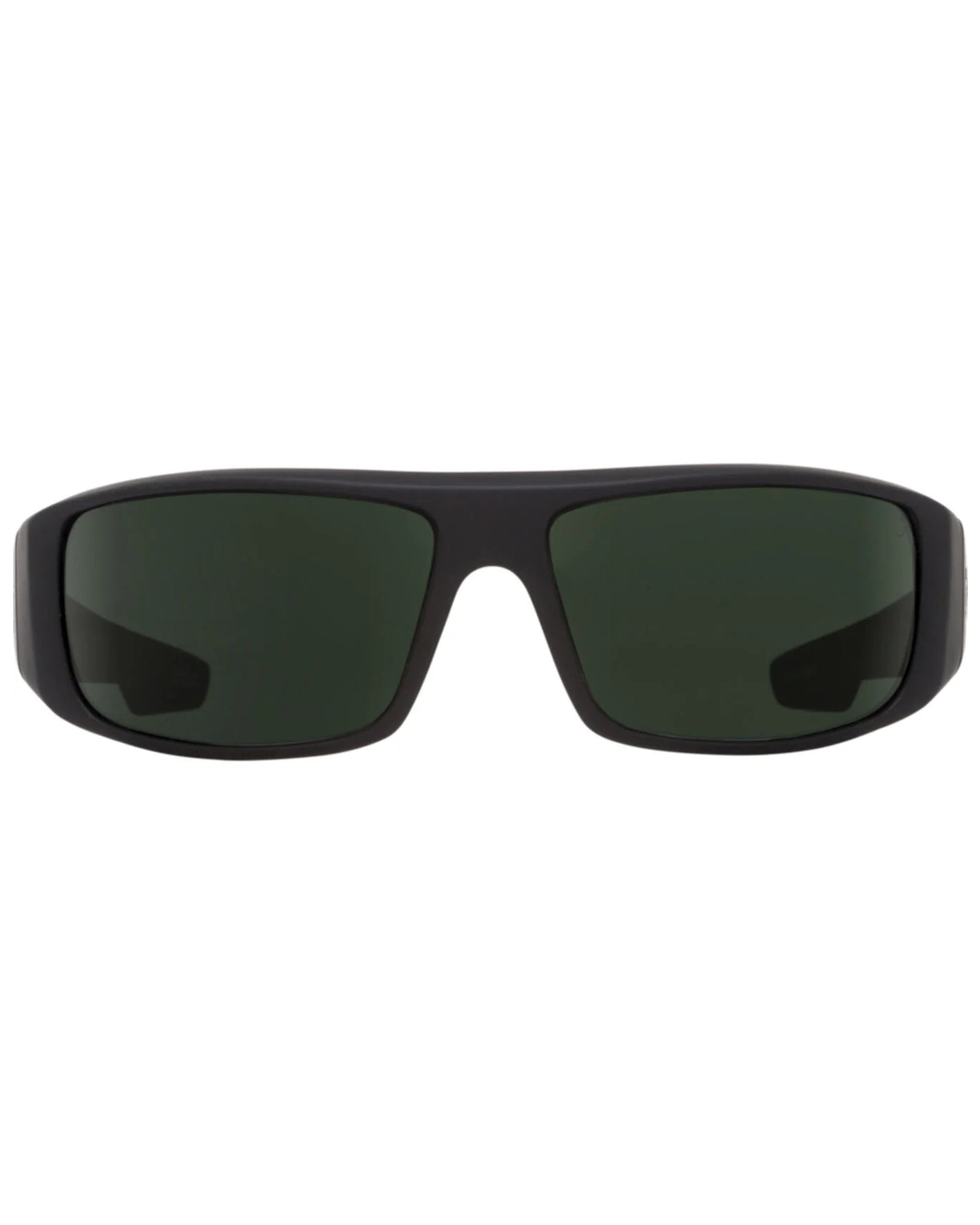 Spy Optics Logan Sunglasses - Black Soft Matte/Happy Grey Green Polar