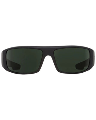 Spy Optics Logan Sunglasses - Black Soft Matte/Happy Grey Green Polar
