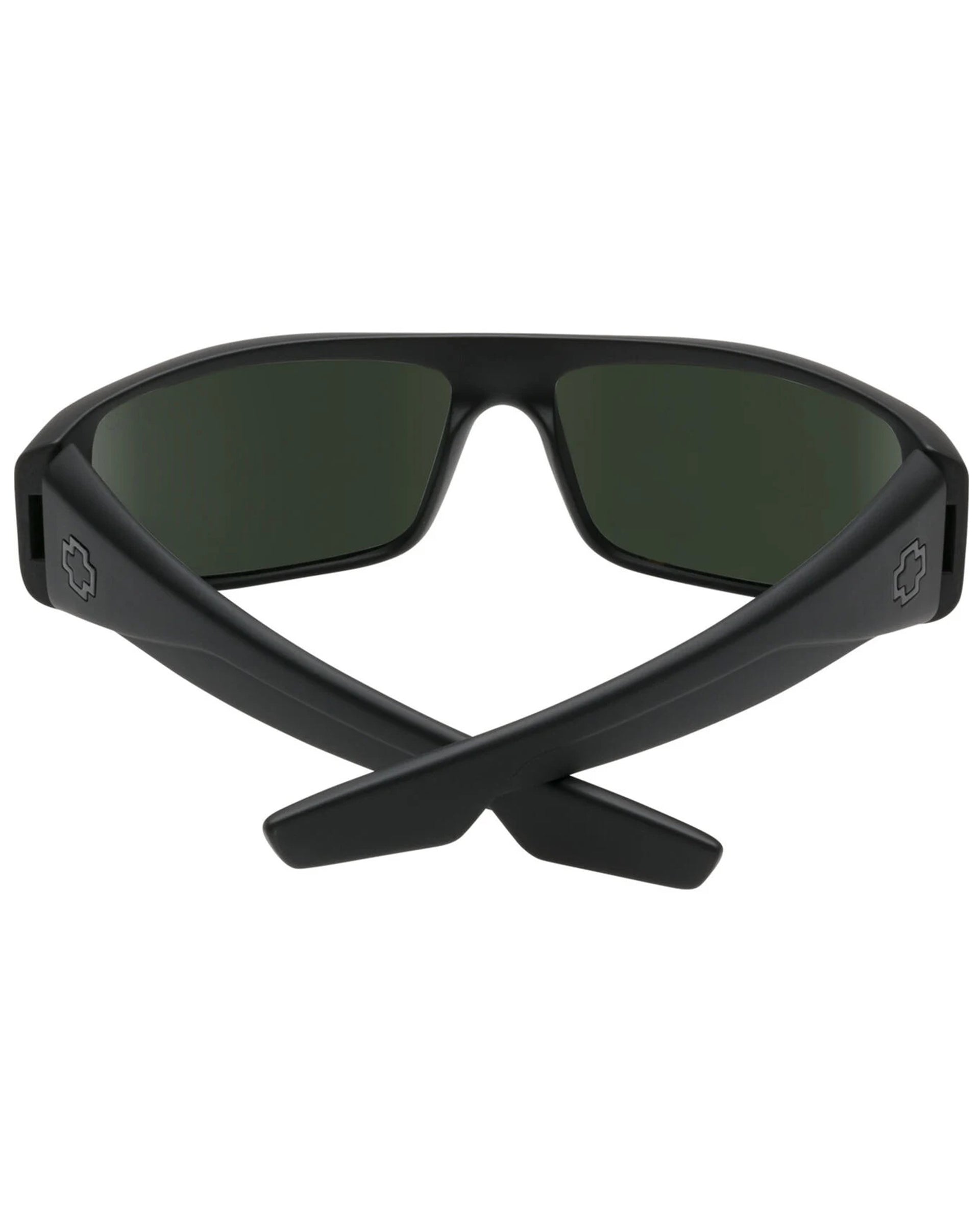 Spy Optics Logan Sunglasses - Black Soft Matte/Happy Grey Green Polar