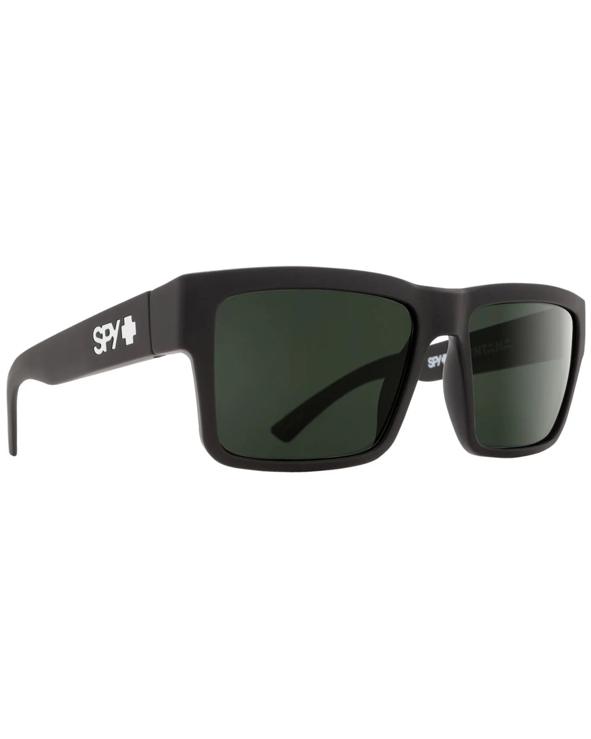 Spy Optics Montana Sunglasses - Black Soft Matte/Happy Grey Green