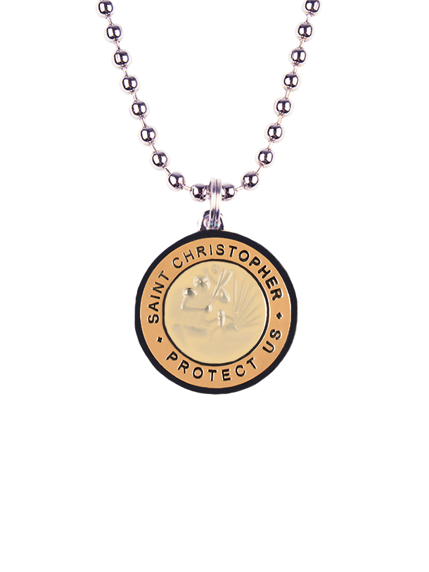 St. Christopher Necklace - Neutrals Tans