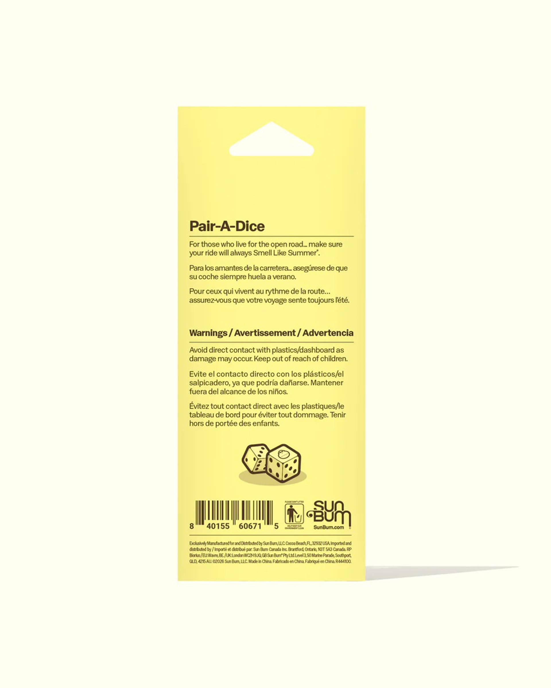Sun Bum Pair-A-Dice Air Freshener