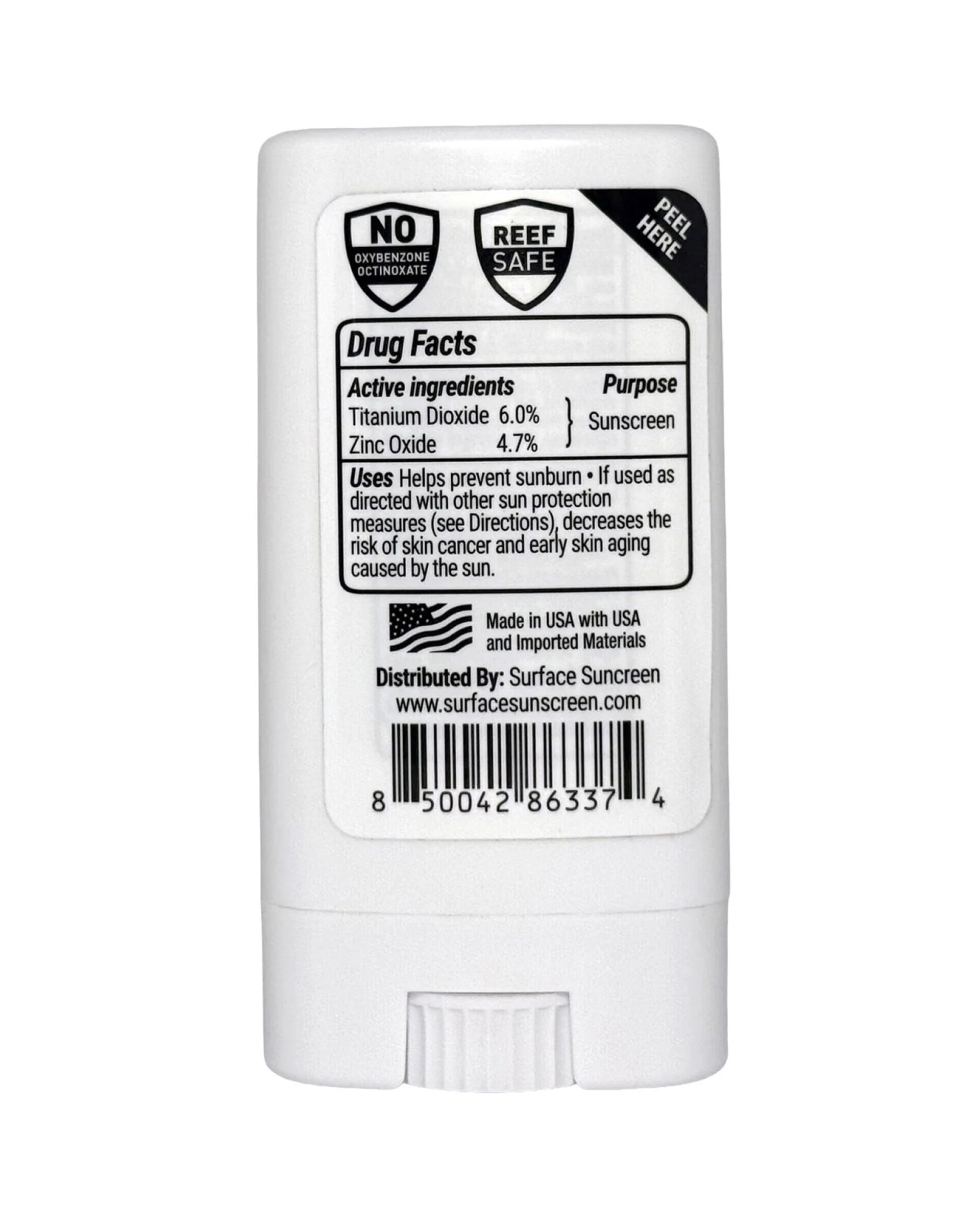 SPF 60 Mineral Face Stick 0.5 oz - White – Jack's Surfboards