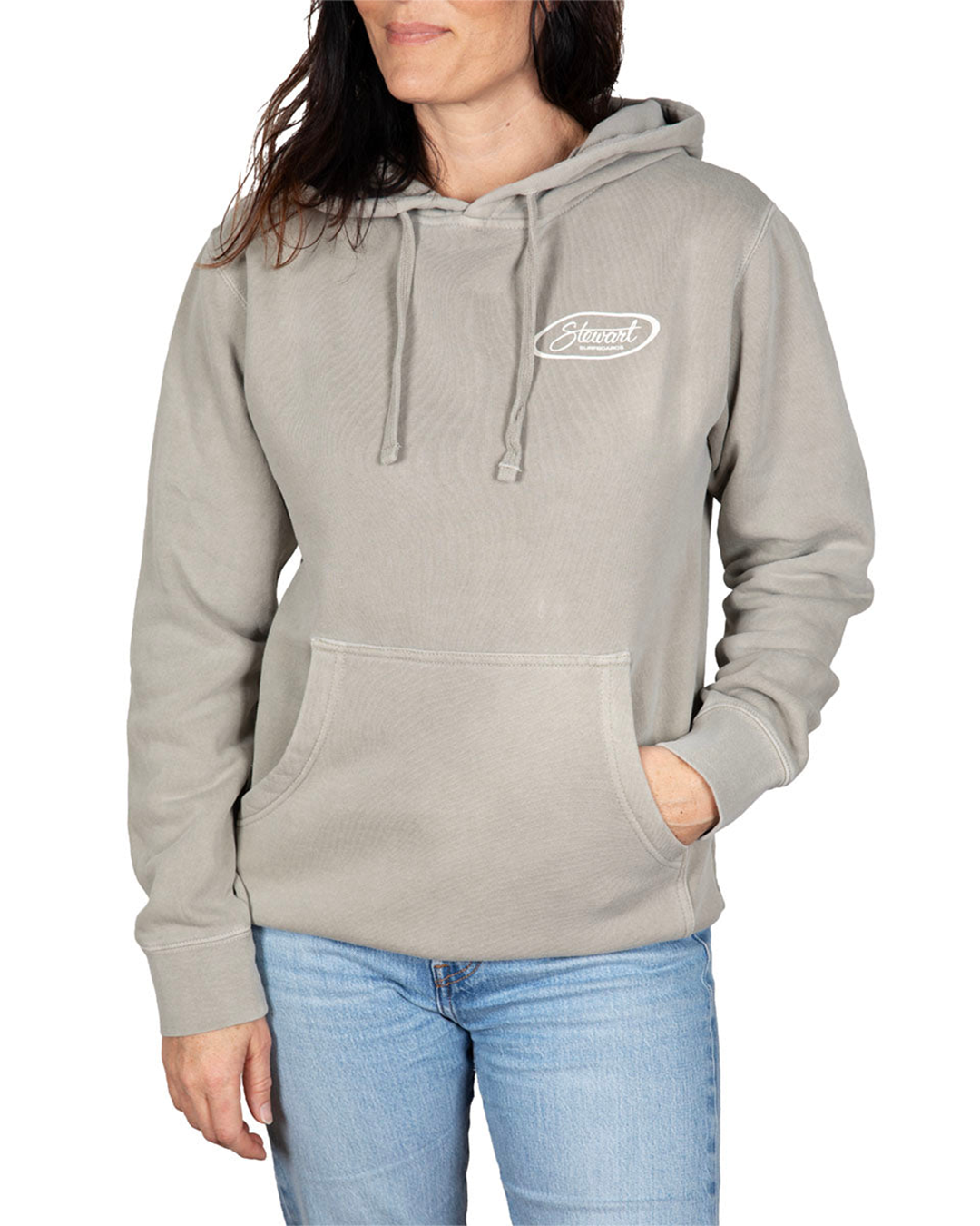 Stewart Surf Oval Pullover Hoody-Pigment Cement