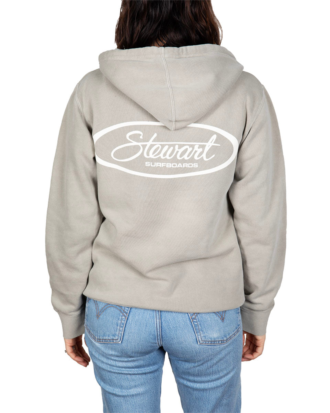 Stewart Surf Oval Pullover Hoody-Pigment Cement