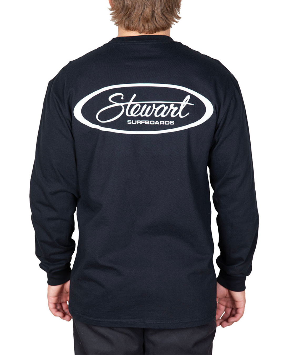 Men's Stewart Surf Oval L/S T-Shirt-Black