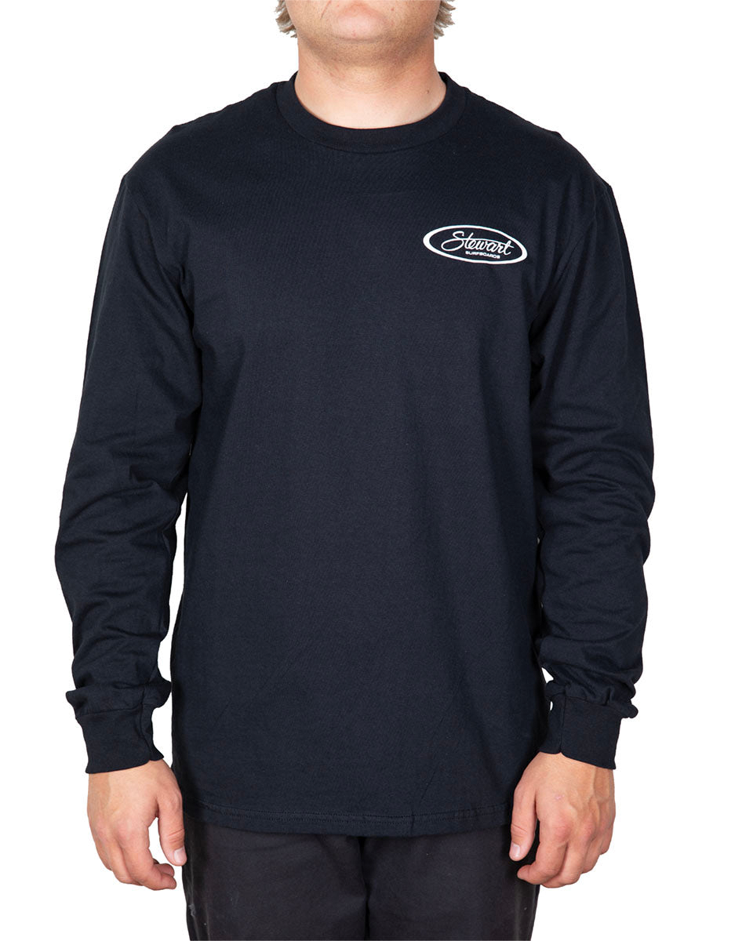 Men's Stewart Surf Oval L/S T-Shirt-Black