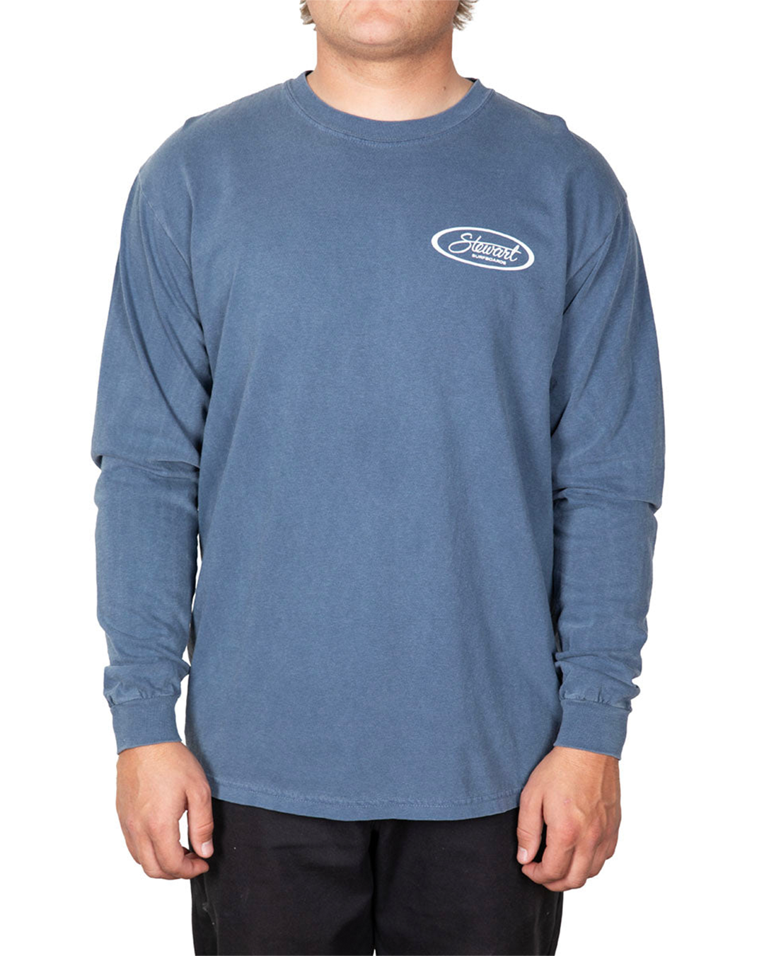 Men's Stewart Surf Oval L/S T-Shirt-Denim