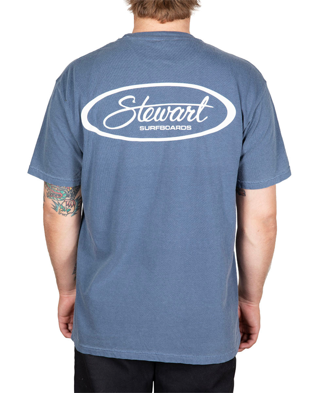 STEWART SURF OVAL S/S T-SHIRT-Denim