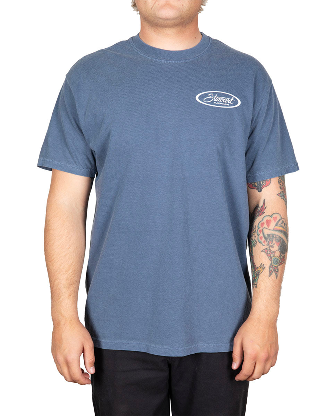 STEWART SURF OVAL S/S T-SHIRT-Denim