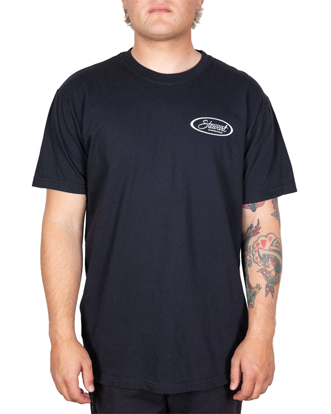 STEWART SURF OVAL S/S T-SHIRT-Black