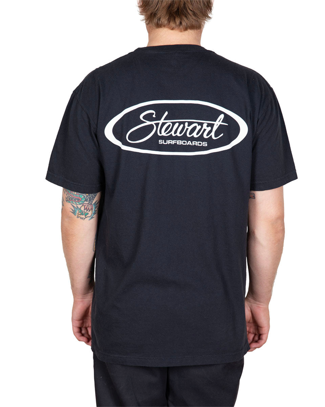 STEWART SURF OVAL S/S T-SHIRT=Black