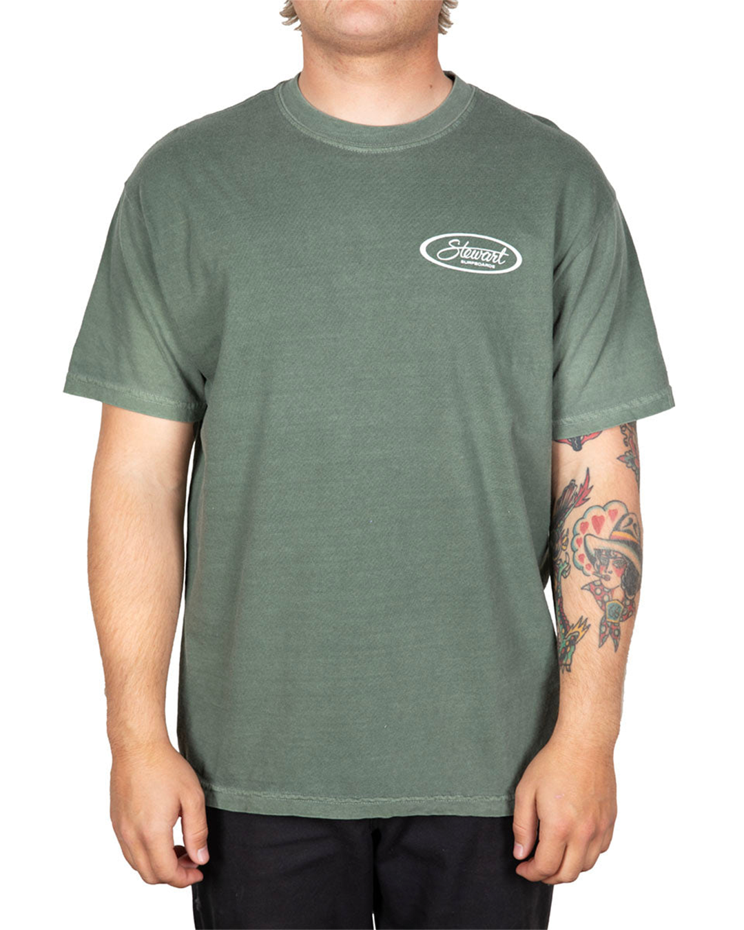 STEWART SURF OVAL S/S T-SHIRT-Moss