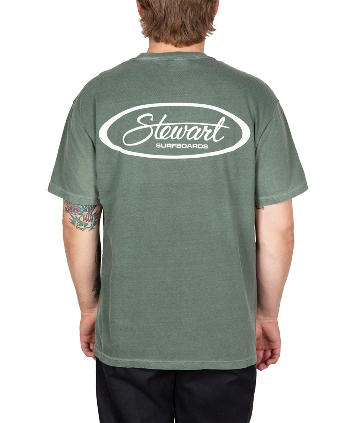 STEWART SURF OVAL S/S T-SHIRT-Moss