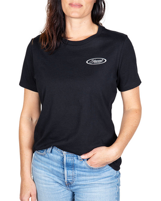 Stewart Surf Oval Womens S/S T-Shirt-Black