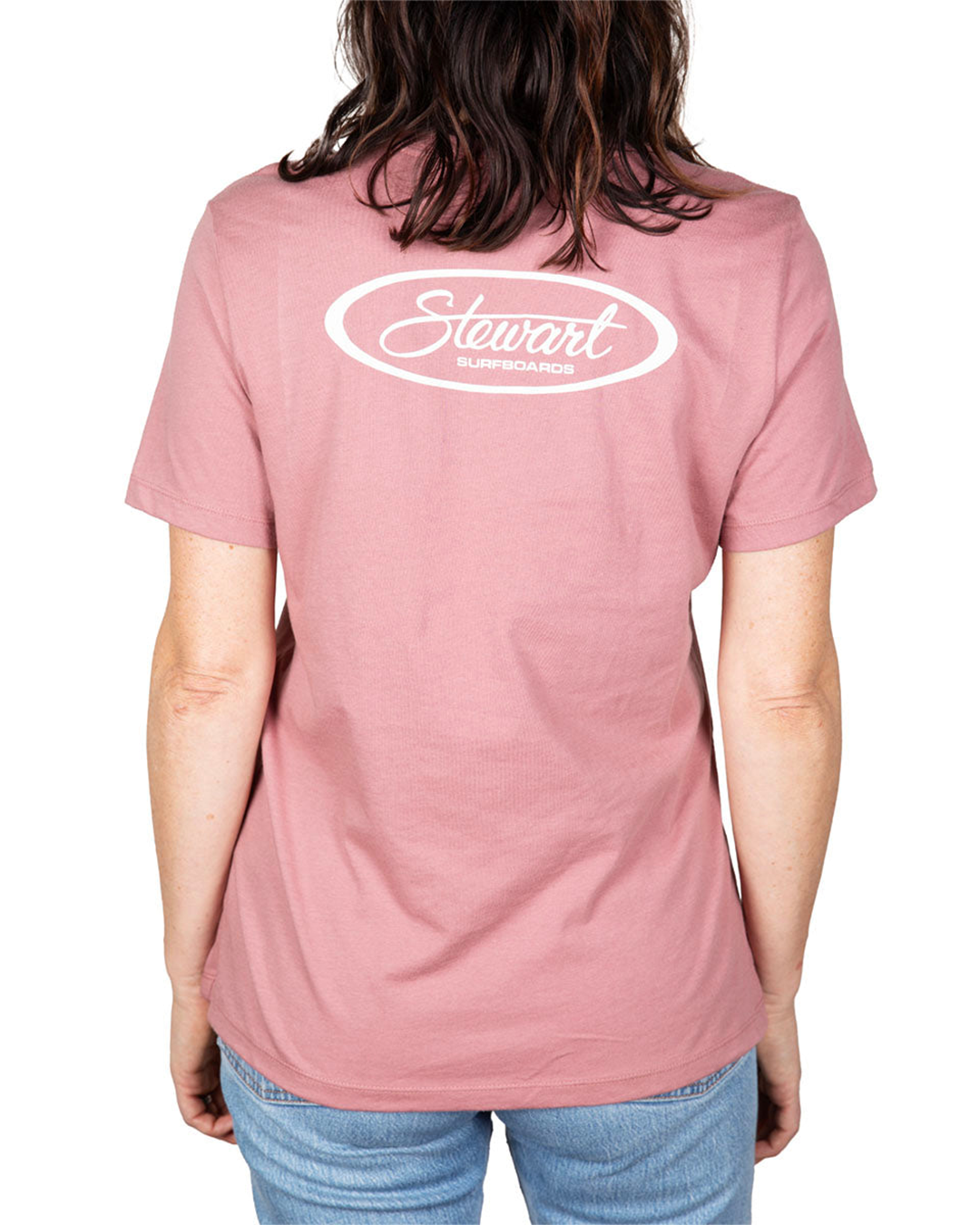 Stewart Surf Oval Womens S/S T-Shirt-Mauve