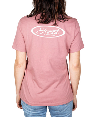 Stewart Surf Oval Womens S/S T-Shirt-Mauve