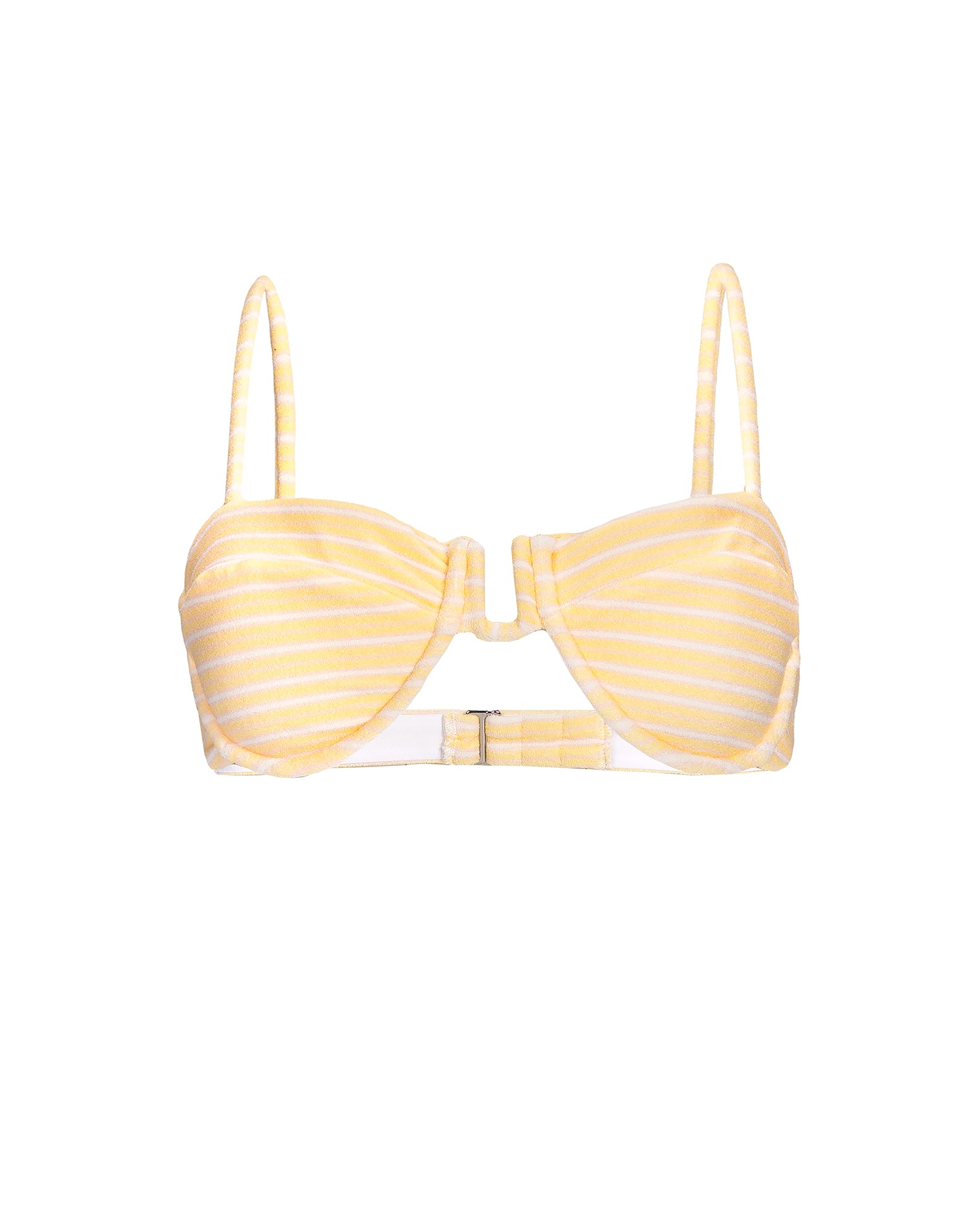Danielle Brown Sadie Swim Top - Lemon Stripe