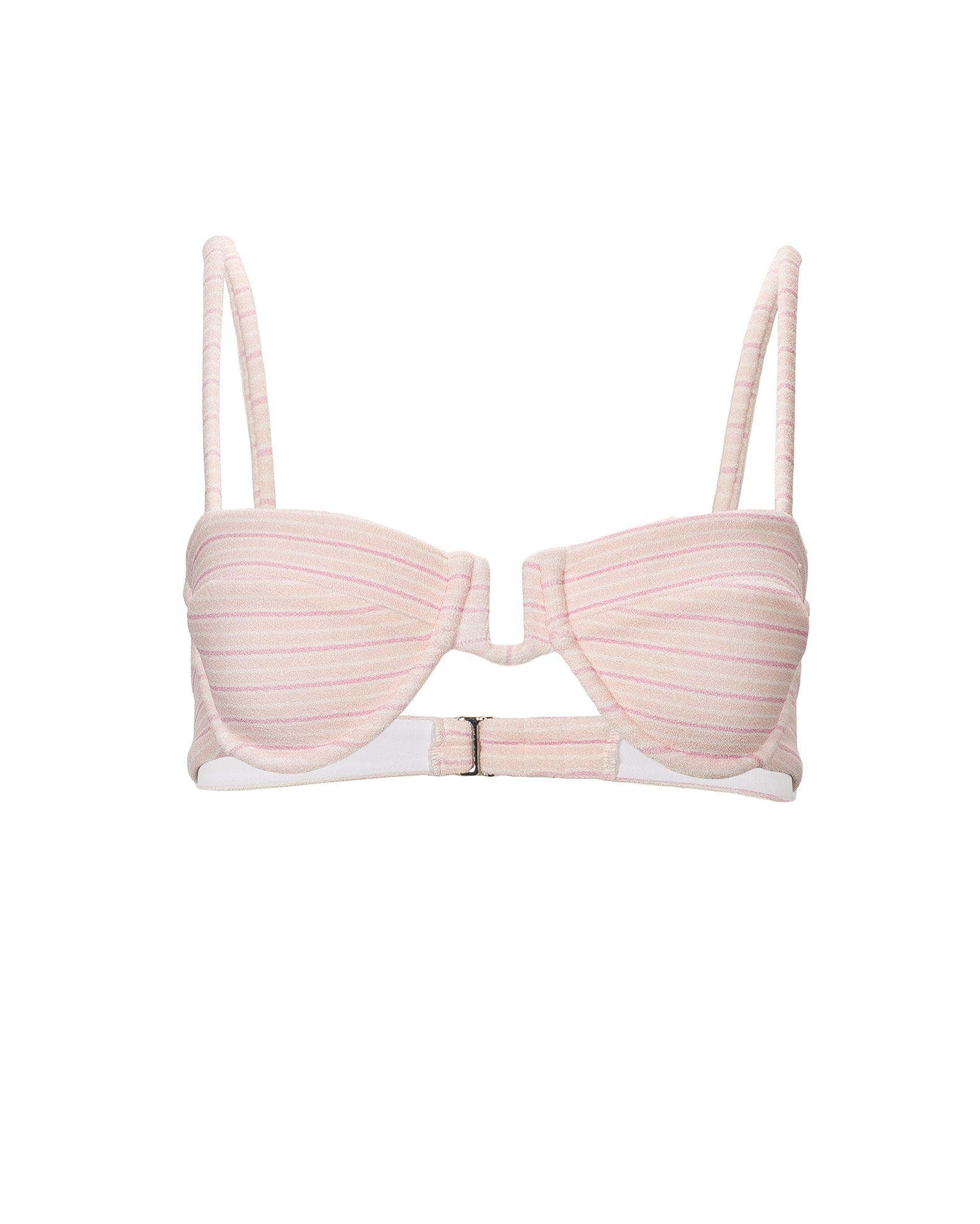 Danielle Brown x JS Swim Sadie Top - Strawberry Stripes Terry Cloth