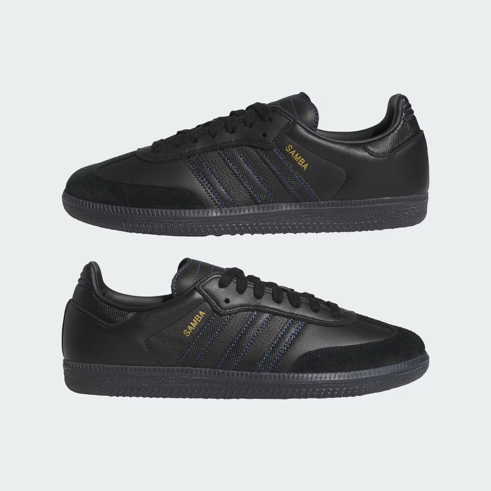 Adidas Samba ADV Shoes - Core Black / Core Black / Royal Blue