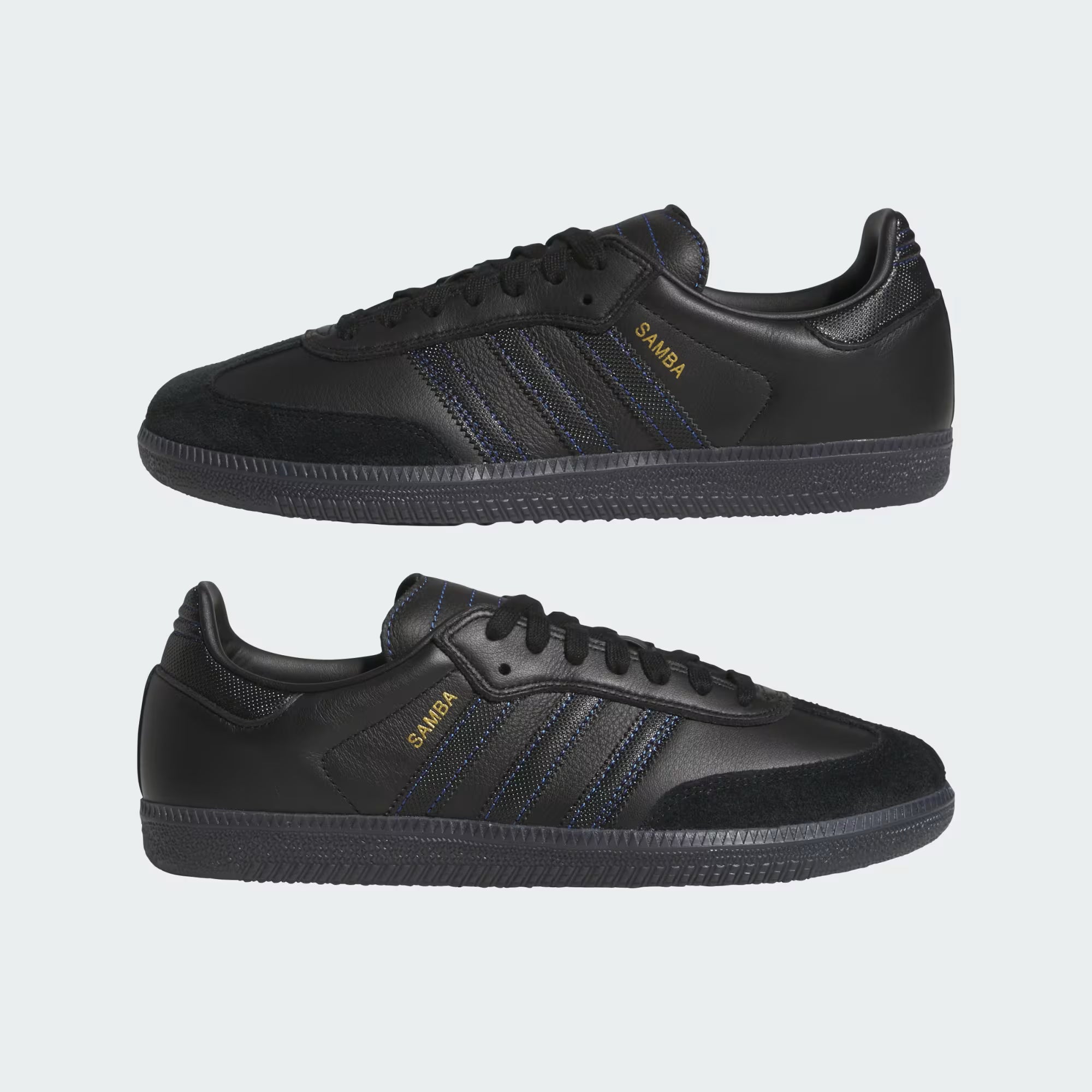 Adidas Samba ADV Shoes - Core Black / Core Black / Royal Blue