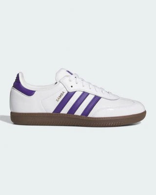 Adidas Samba ADV Shoes - Cloud White / Collegiate Purple / Gold Metallic