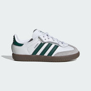 Adidas Toddler Samba OG Comfort Closure Elastic Lace Shoes - Cloud White / Collegiate Green / Gum