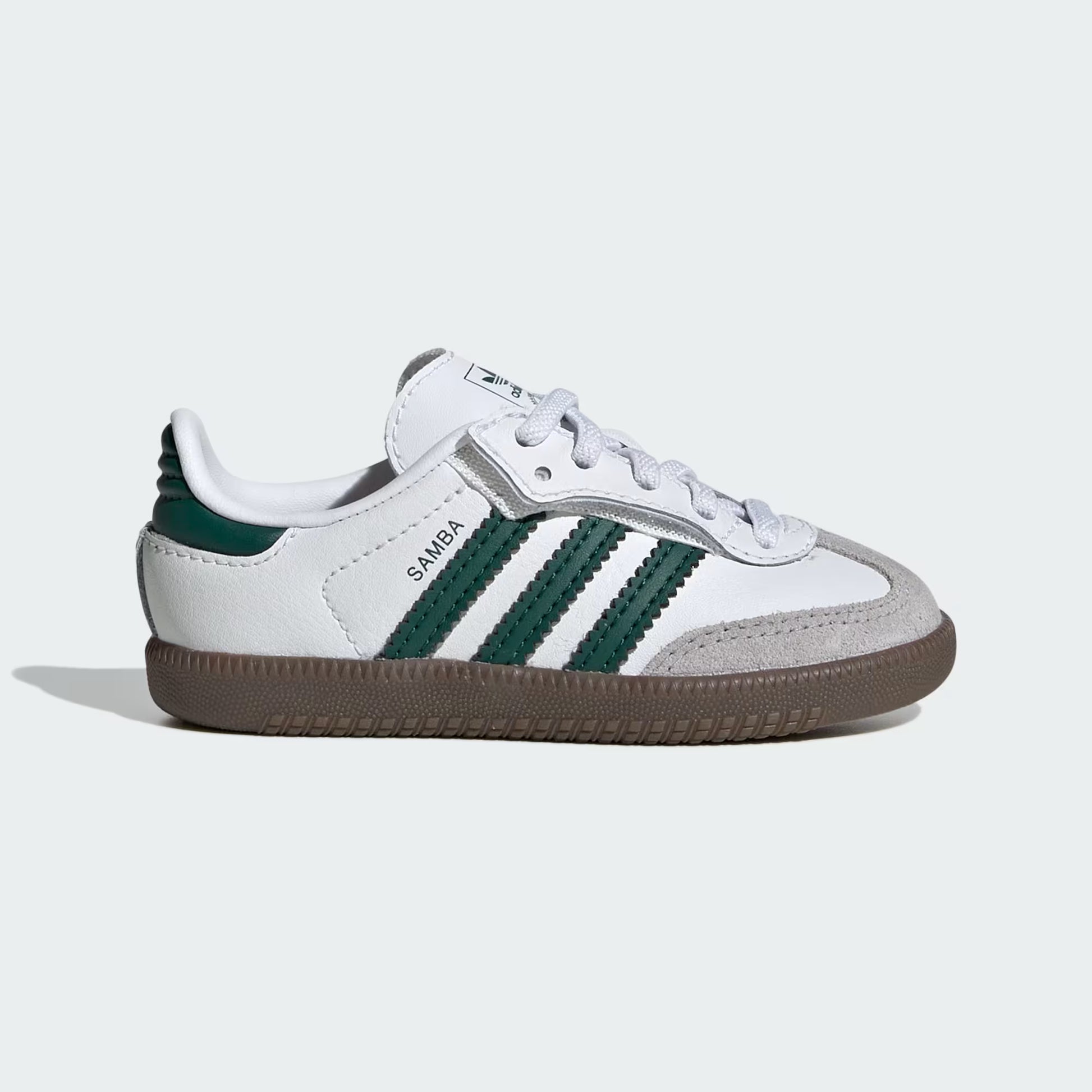 Adidas Toddler Samba OG Comfort Closure Elastic Lace Shoes - Cloud White / Collegiate Green / Gum