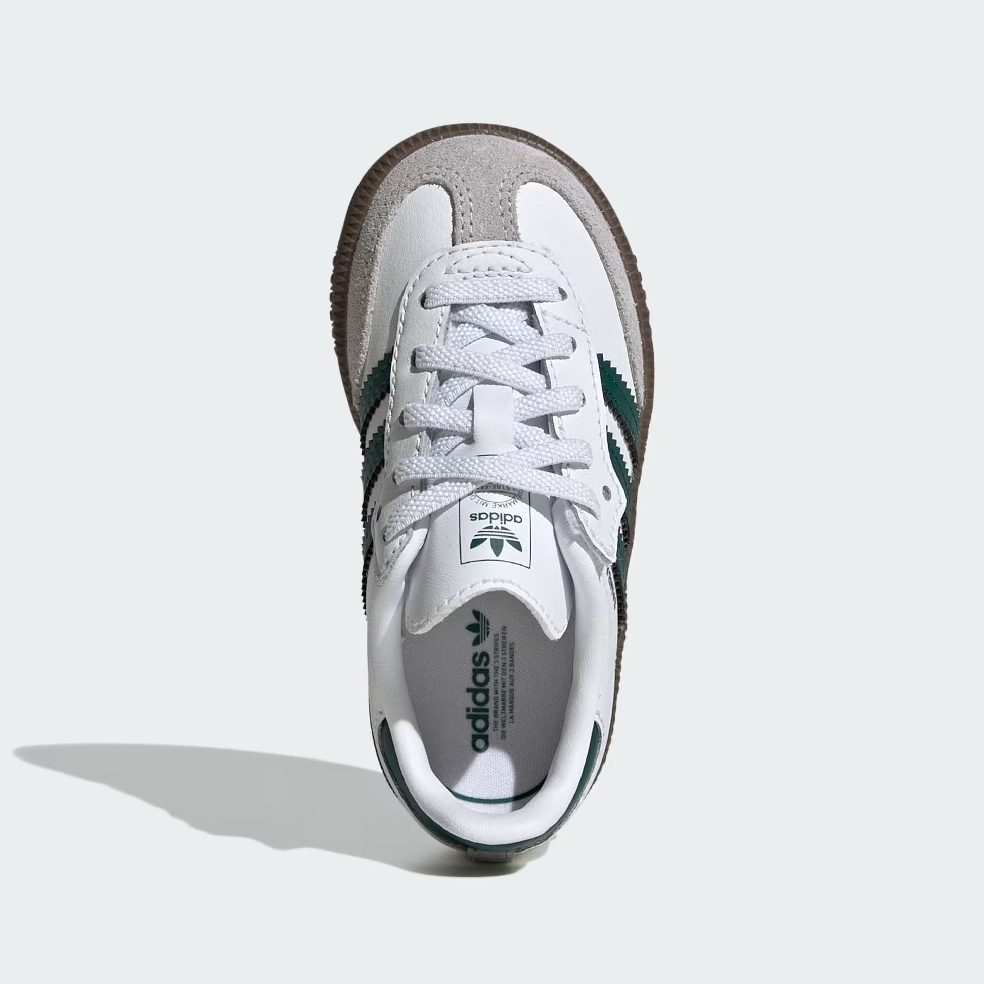 Adidas Toddler Samba OG Comfort Closure Elastic Lace Shoes - Cloud White / Collegiate Green / Gum