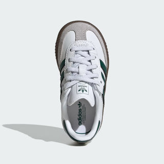 Adidas Toddler Samba OG Comfort Closure Elastic Lace Shoes - Cloud White / Collegiate Green / Gum