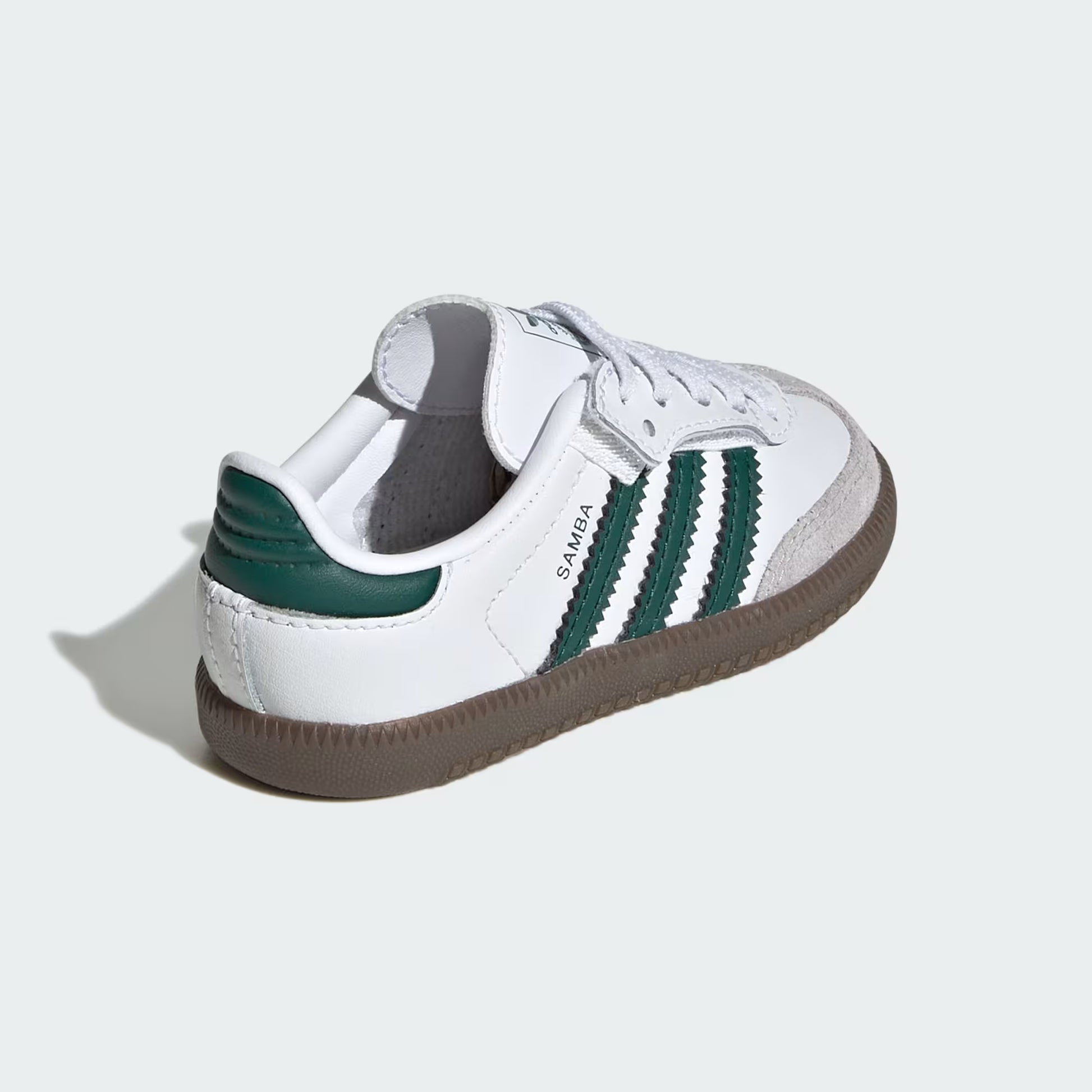 Adidas Toddler Samba OG Comfort Closure Elastic Lace Shoes - Cloud White / Collegiate Green / Gum