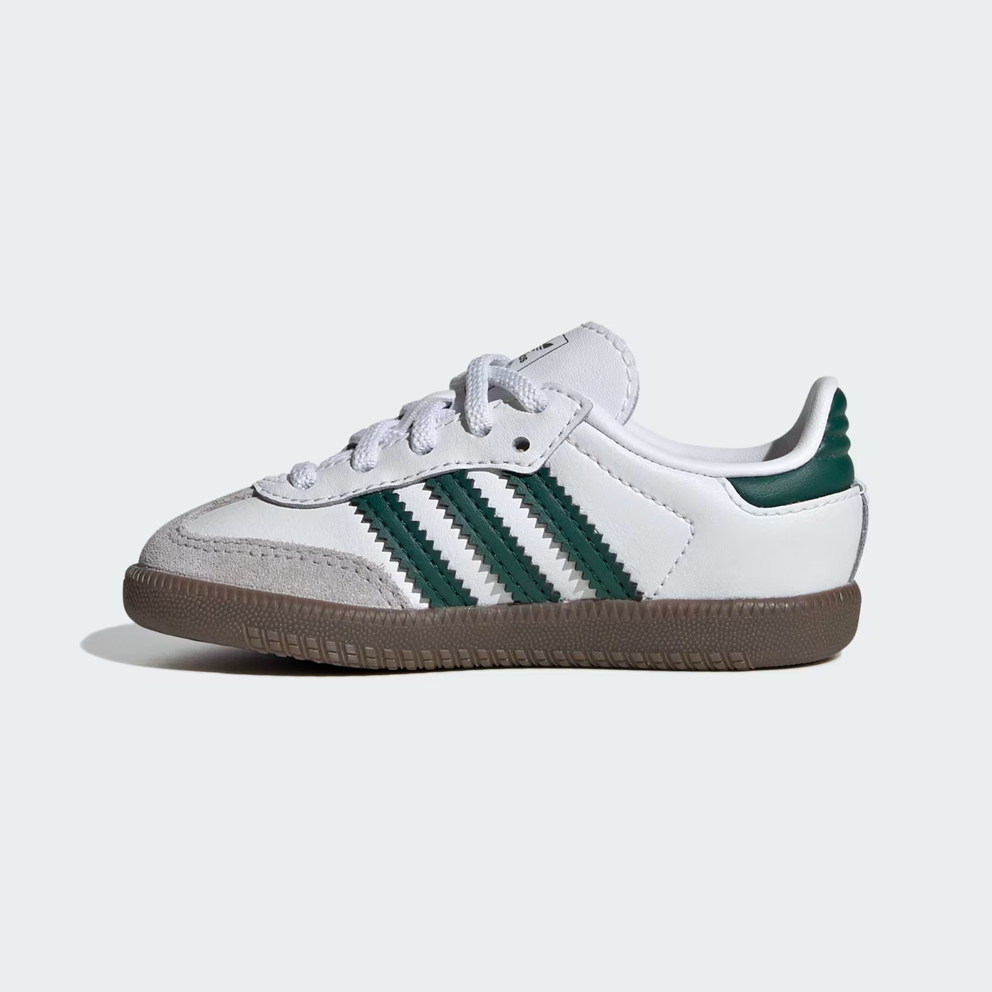 Adidas Toddler Samba OG Comfort Closure Elastic Lace Shoes - Cloud White / Collegiate Green / Gum