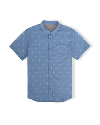 Sasson UPF S/S Perforated Shirt - Blue