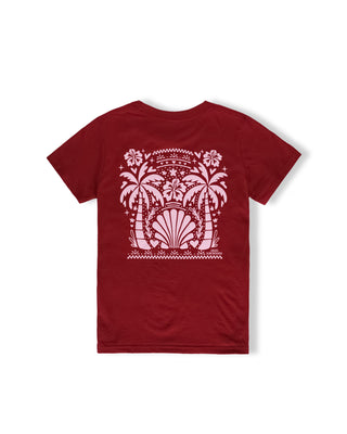 Girl's Shell Over S/S Tee - Cardinal