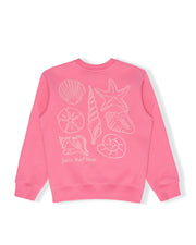 Girl's (8-16) Treasure Embroidered Crewneck Sweatshirt - Hot Pink
