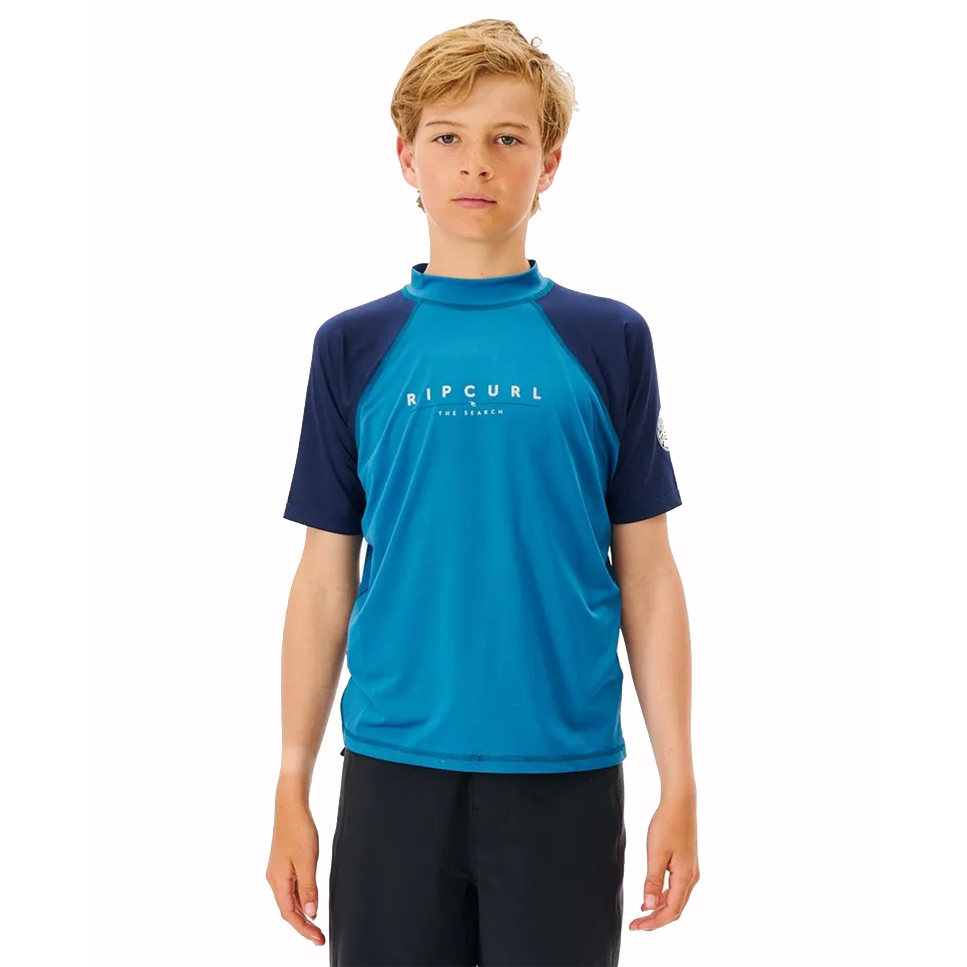 Rip Curl Boy's Shockwaves S/S UPF Rash Vest (8-16 years)