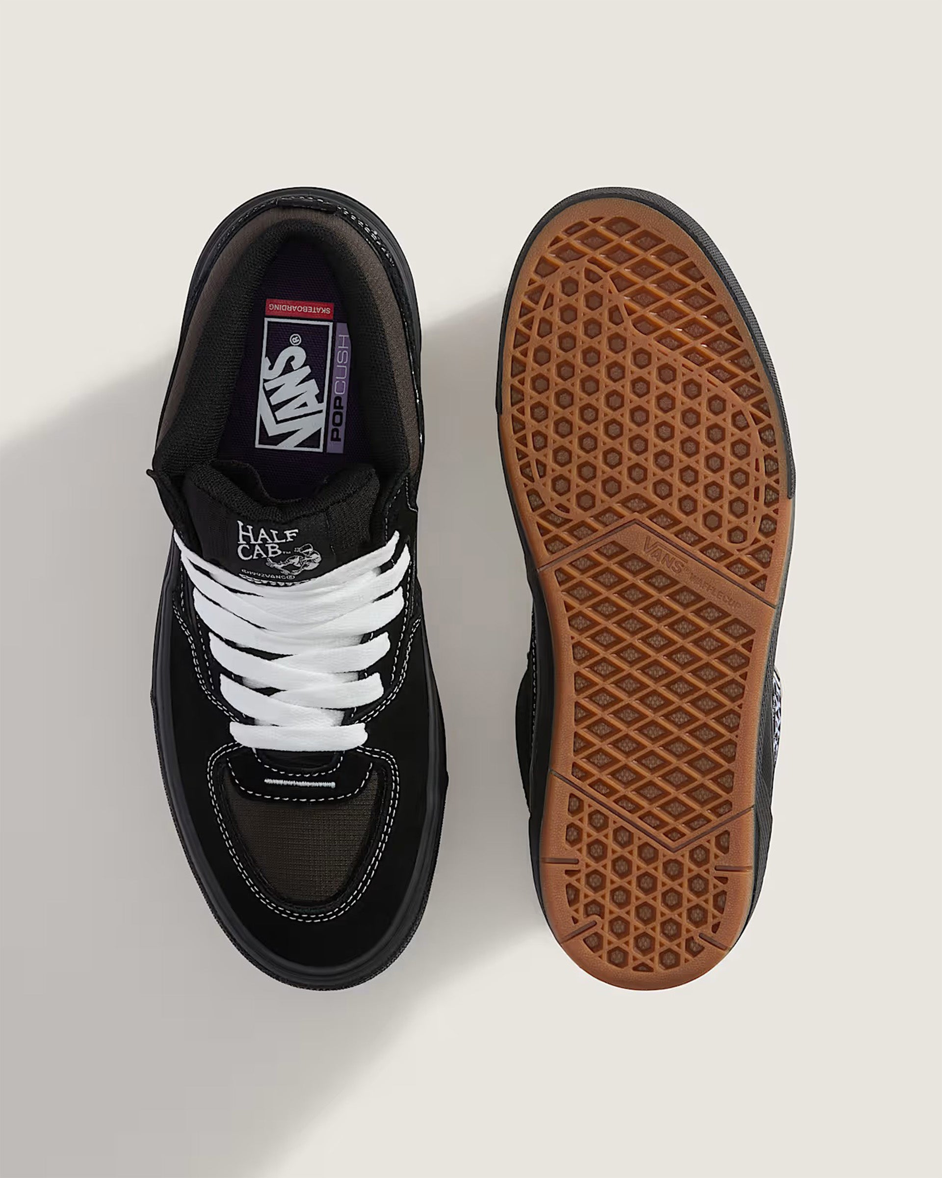 Skate Half Cab Wafflecup Shoe - Black/Asphalt – Jack's Surfboards