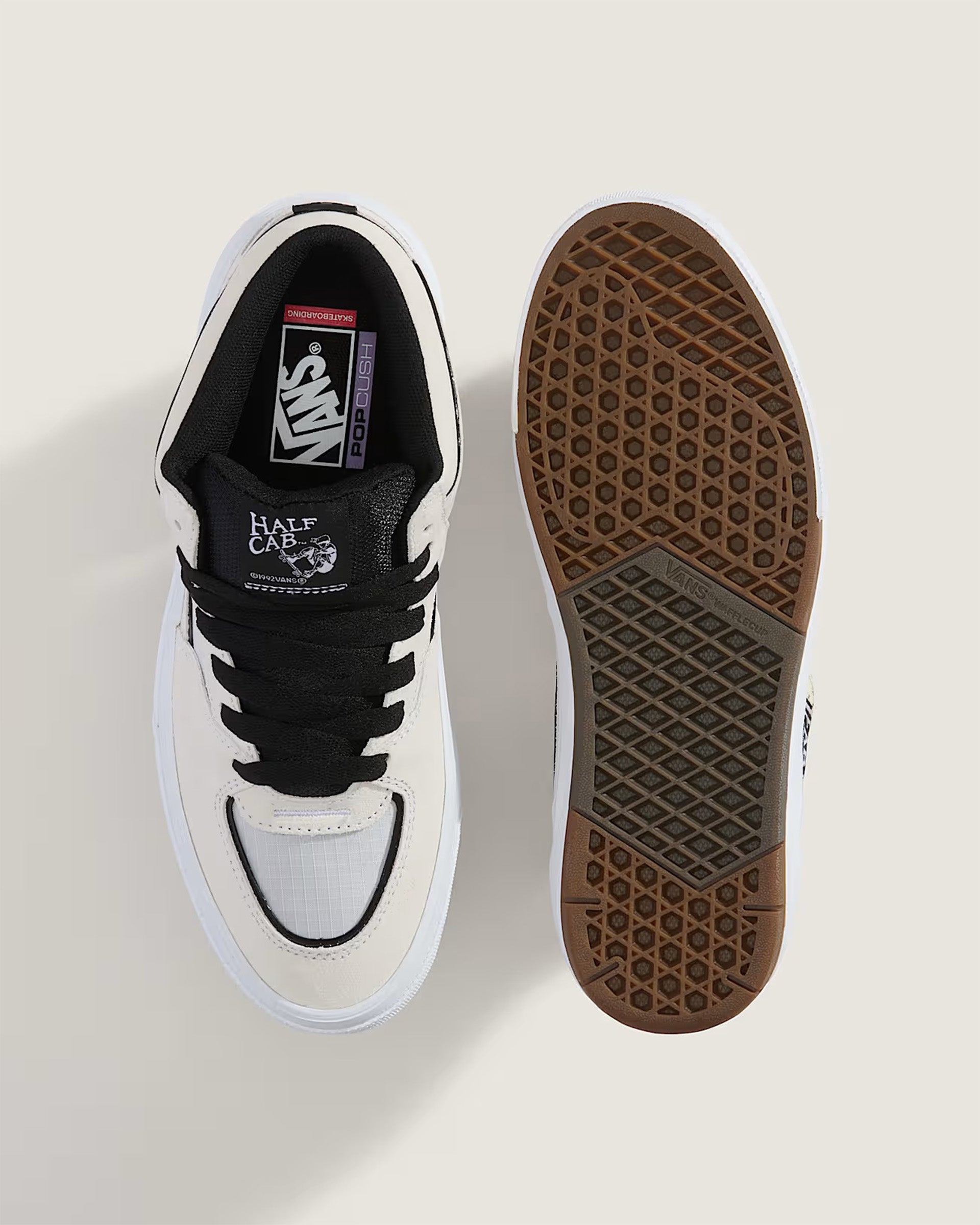 Skate Half Cab Wafflecup Shoe White/ Black – Jack's Surfboards