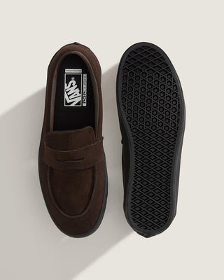 Skate Loafer Suede Shoes - Brown/Black