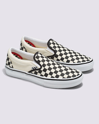 Skate Slip-On Shoes - Checkerboard Black/Off White