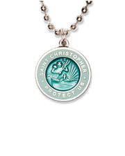 St. Christopher Necklace - Turquoise/ Sky Blue